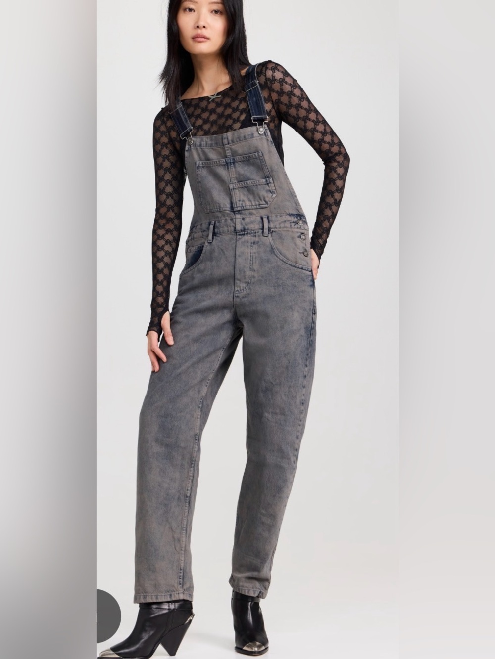 Free people Jean jumpsuit
